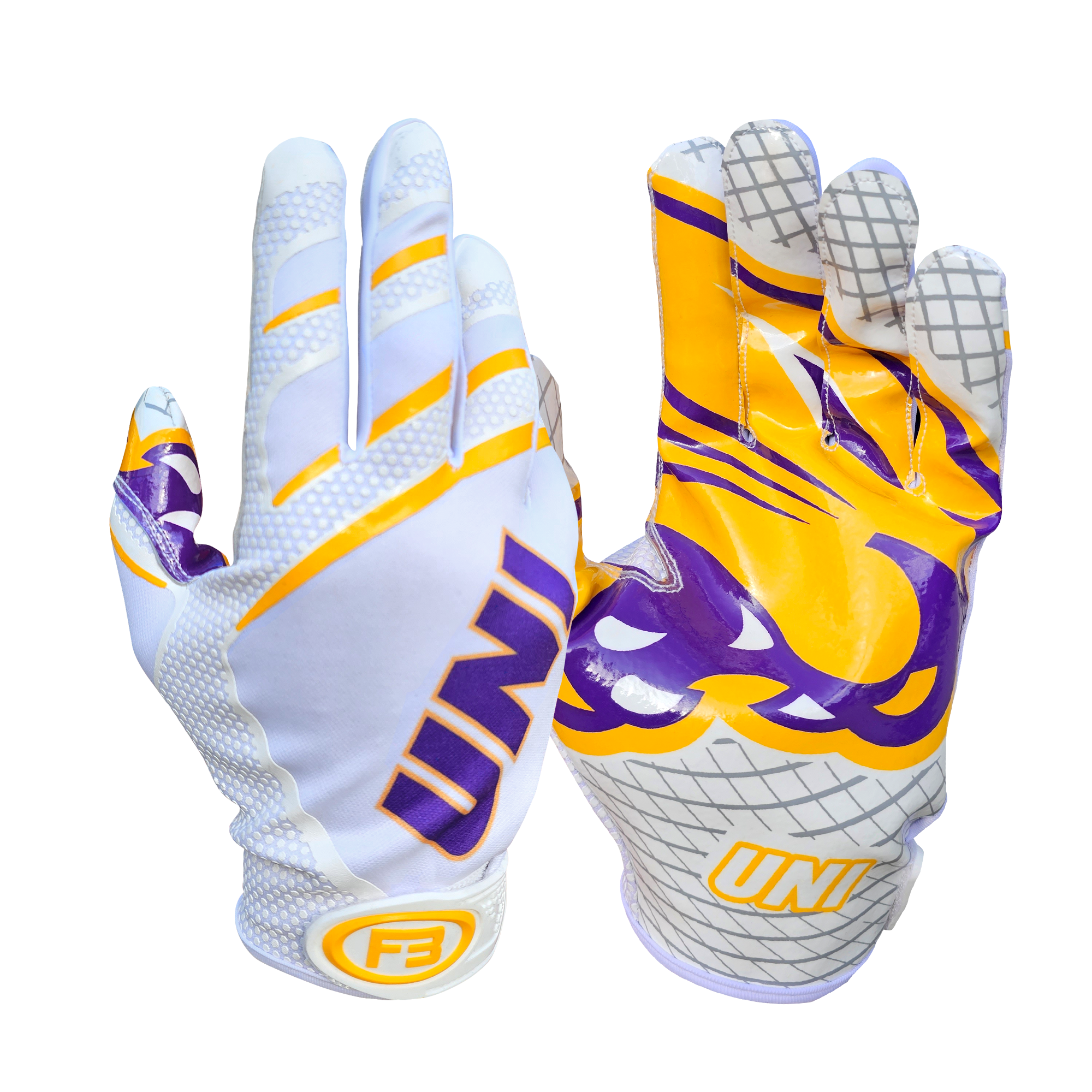 University of Northern Iowa UNI Panthers Football Receiver Gloves