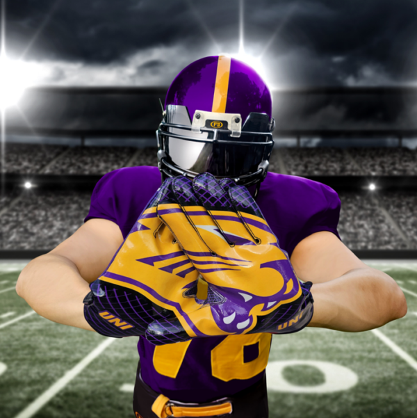 UNI University of Northern Iowa Panthers Football Gloves