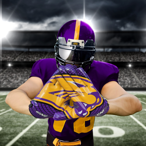 UNI University of Northern Iowa Panthers Football Gloves