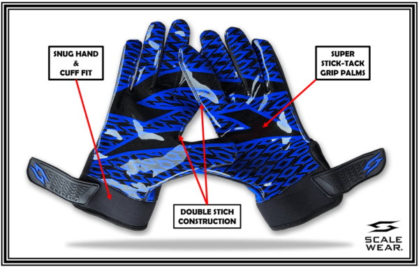 Football receiver gloves flag football