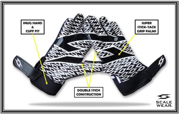 Football receiver gloves flag football