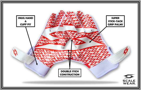 Football receiver gloves flag football