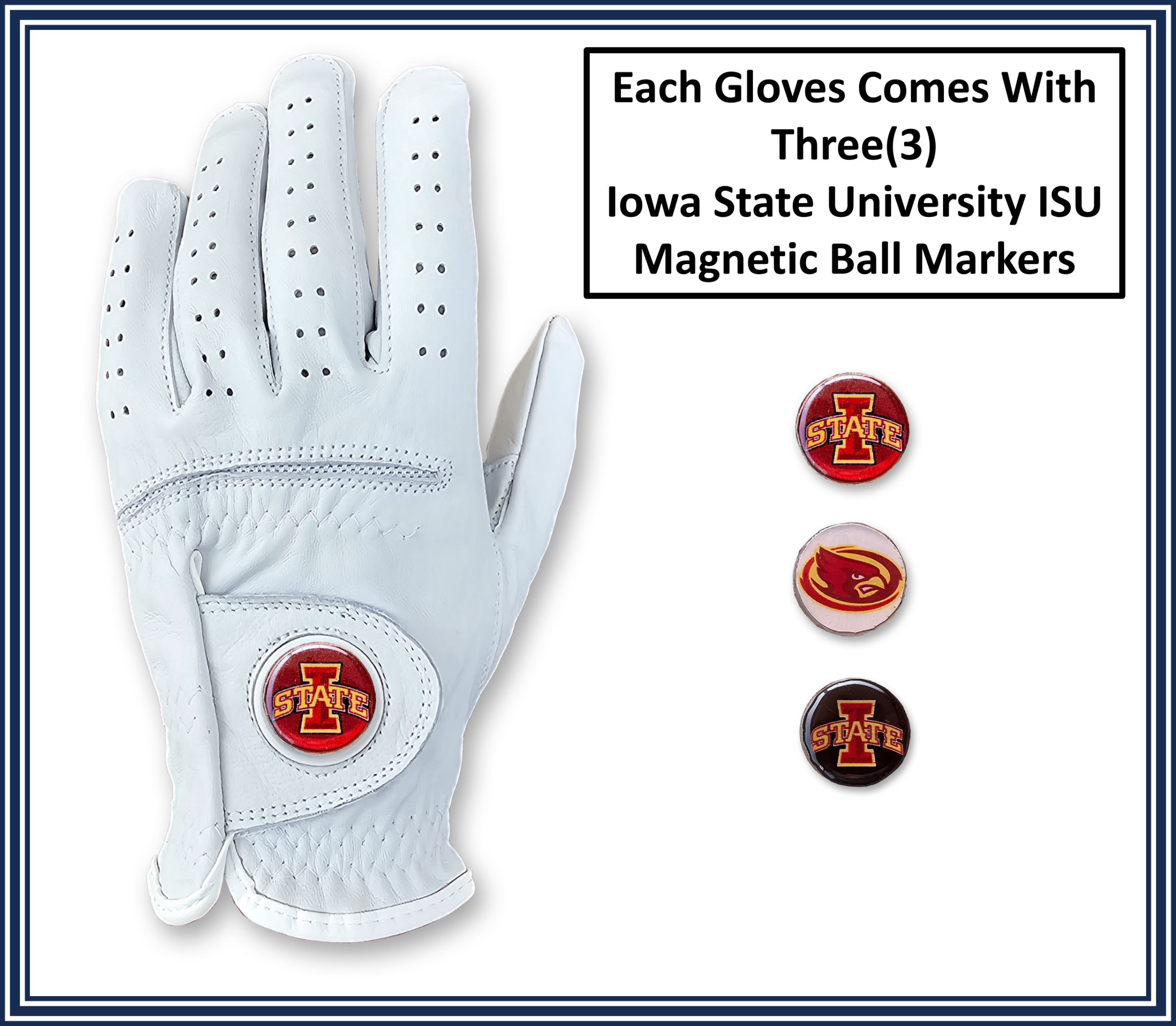 Iowa State University ISU Cyclones Golf Gloves