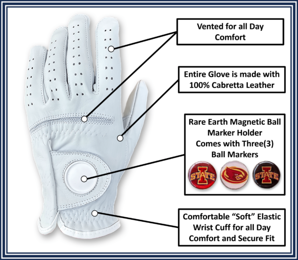Iowa State University ISU Cyclones Golf Gloves