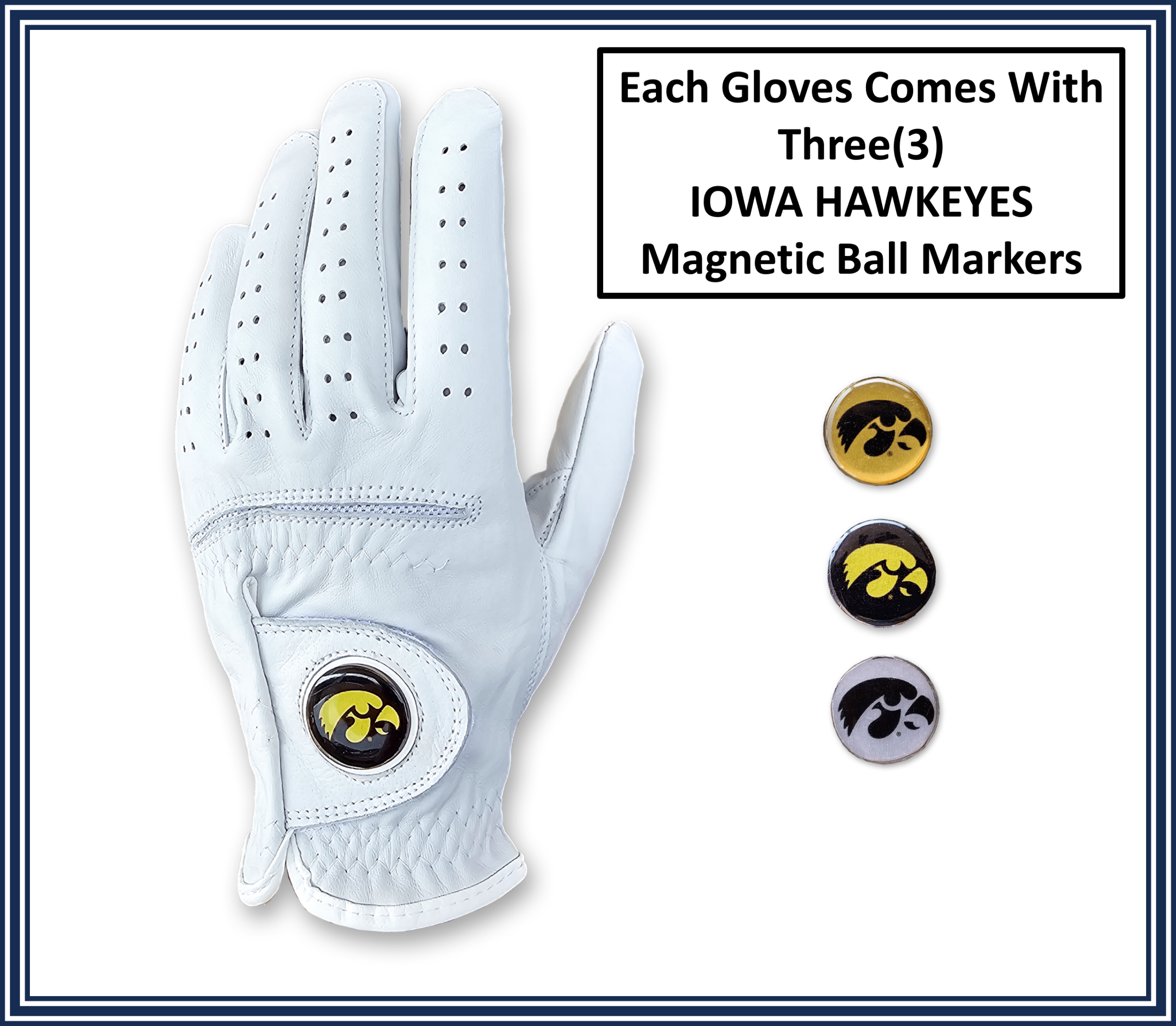 University of Iowa Hawkeyes Golf Gloves